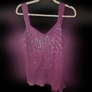 NWT Berry Pink Sequin Tank